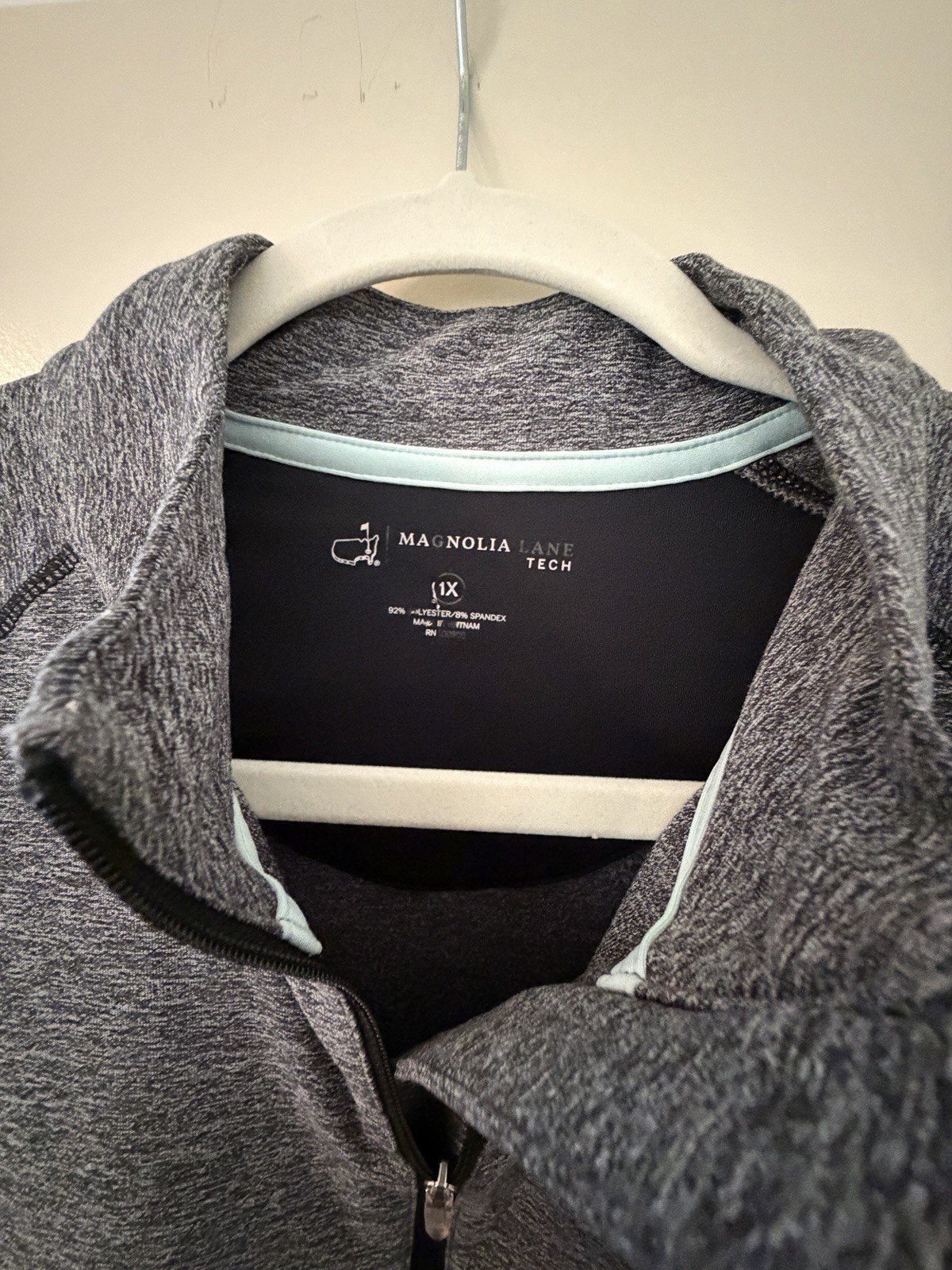 Masters Golf Magnolia Lane Women’s Gray 1/4 Zip Stretch Pullover gallery