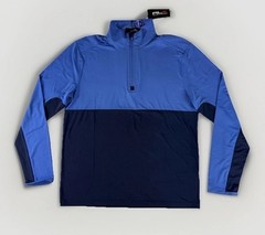 RLX Ralph Lauren Golf Performance Wicking Pullover Men’s Size M Blue 1/4 Zip NWT