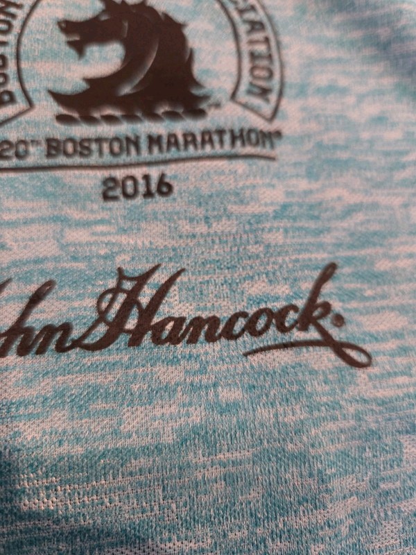 Adidas Boston Marathon 2016 Shirt Size XXL NEW w/ Tags Double Sided Blue 120th gallery