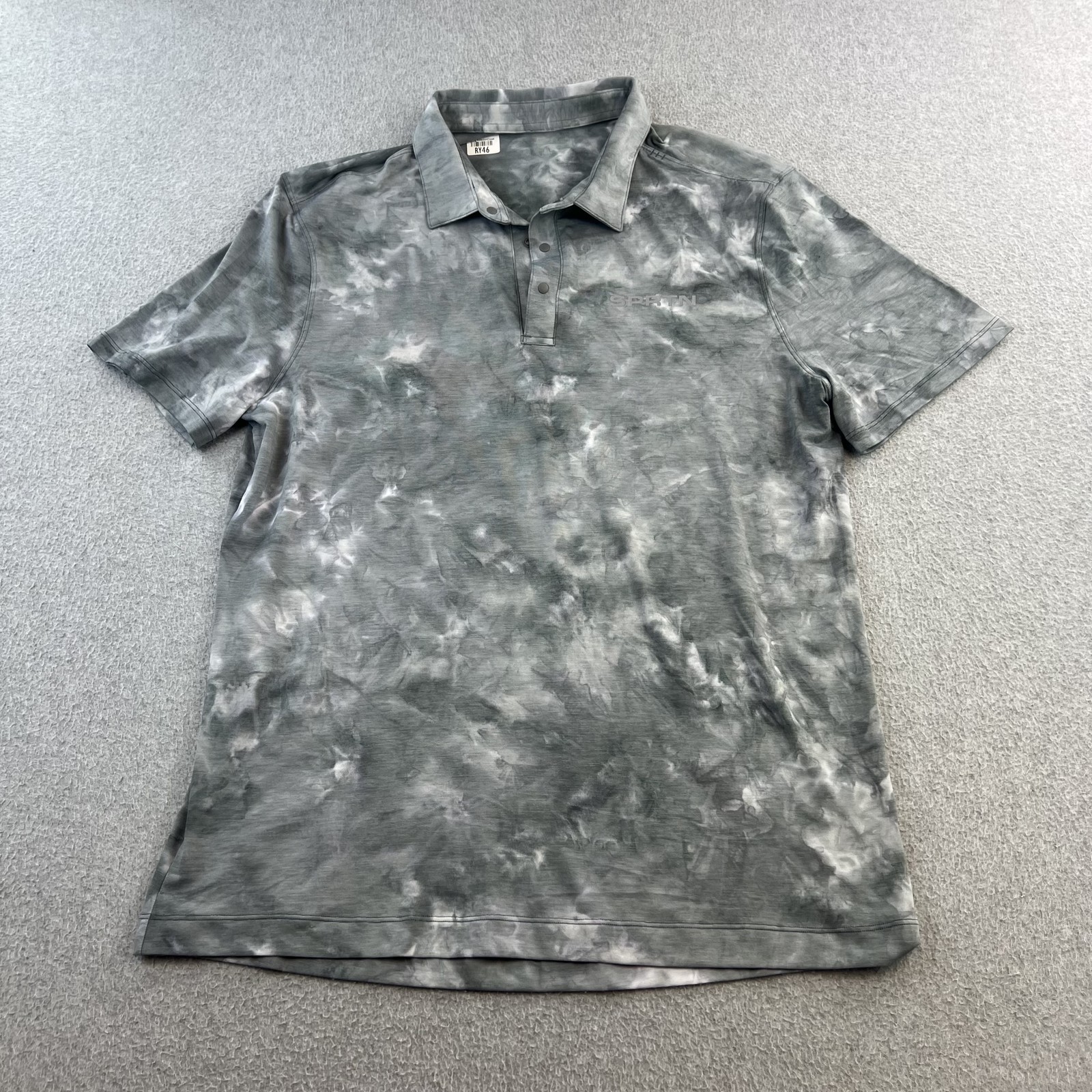 Lululemon SPRTN Polo Shirt Mens Large Tie Dye Short Sleeve Spartan Race Athletic gallery