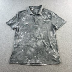 Lululemon SPRTN Polo Shirt Mens Large Tie Dye Short Sleeve Spartan Race Athletic