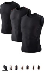 NIP – DEVOPS 3 Pack Men’s Athletic Compression Shirts Sleeveless – XL