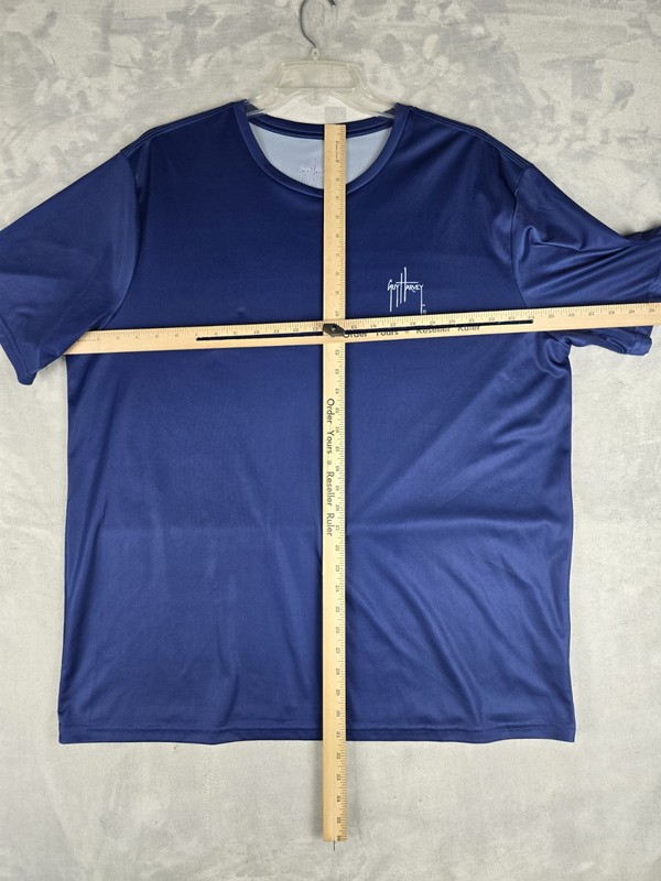Guy Harvey Performance Shirt Moisture Wicking Blue Marlin Island Mens XXL gallery