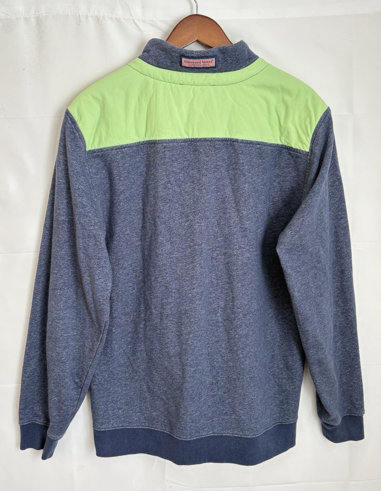 Vineyard Vines Performance Shep Shirt Men's Large Blue Green 1/4 Zip Sweatshirt gallery