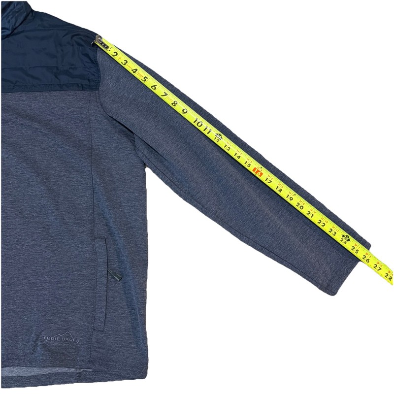 Eddie Bauer Men's Mixed Media Lightweight Pullover, Dusted Indigo Heather[ XXL] gallery