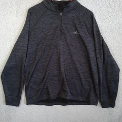 Greg Norman Men’s 1/4 Zip XL Fleece Sweater Jacket Textured Golf Pullover Gray