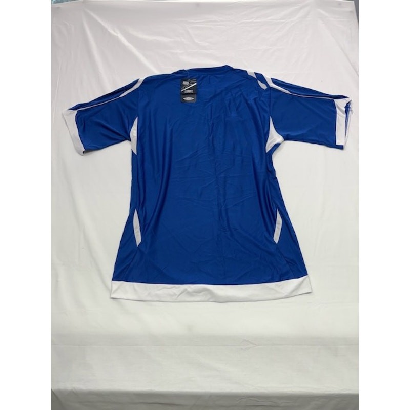 NEW Umbro Soccer Jersey Shirt Short Sleeve V-Neck Royal Blue/White Mens Size M gallery