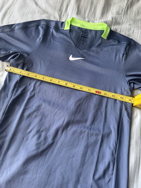 Nike Court Dri-Fit Tennis Shirt Tour Blue Player Issue Exclusive DR6548-491 XS gallery