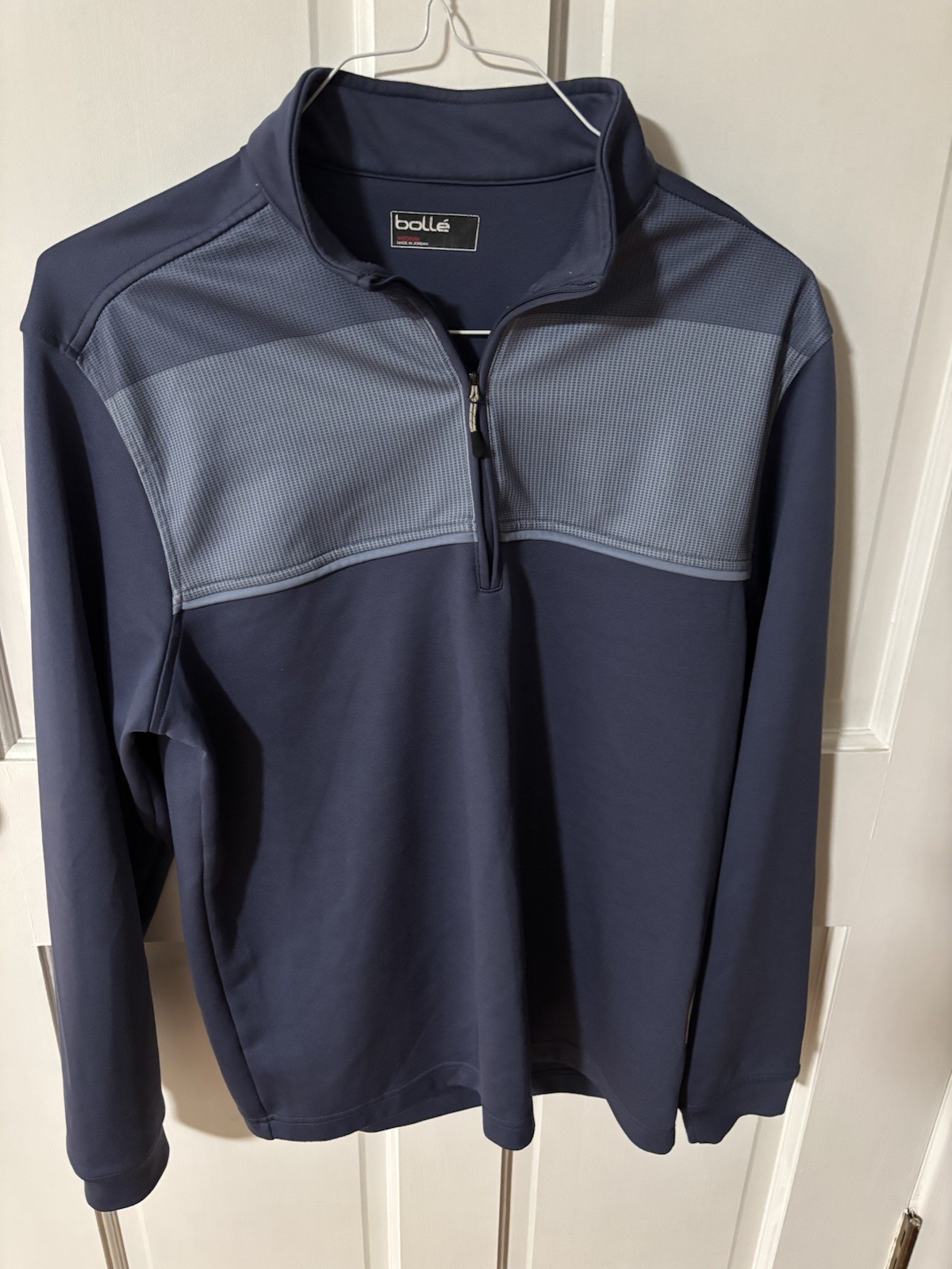 BOLLE Men's (Medium) Slate Blue Long Sleeve 1/4 Zip Athletic Shirt Golf Hiking gallery