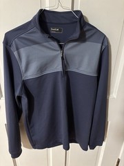 BOLLE Men’s (Medium) Slate Blue Long Sleeve 1/4 Zip Athletic Shirt Golf Hiking