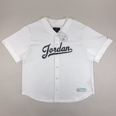Nike Air Jordan Flight MVP Baseball Jersey Mens XXL White Cotton FN4664-100