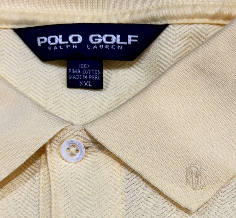 Polo Golf Ralph Lauren Long Sleeve Polo Shirt Pima Cotton Mens XXLarge Yellow gallery
