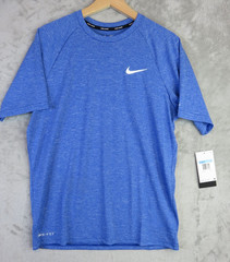 Nike Shirt Men’s Medium Blue Swimwear Dri-Fit UPF 40+ Essential Hydroguard Swim