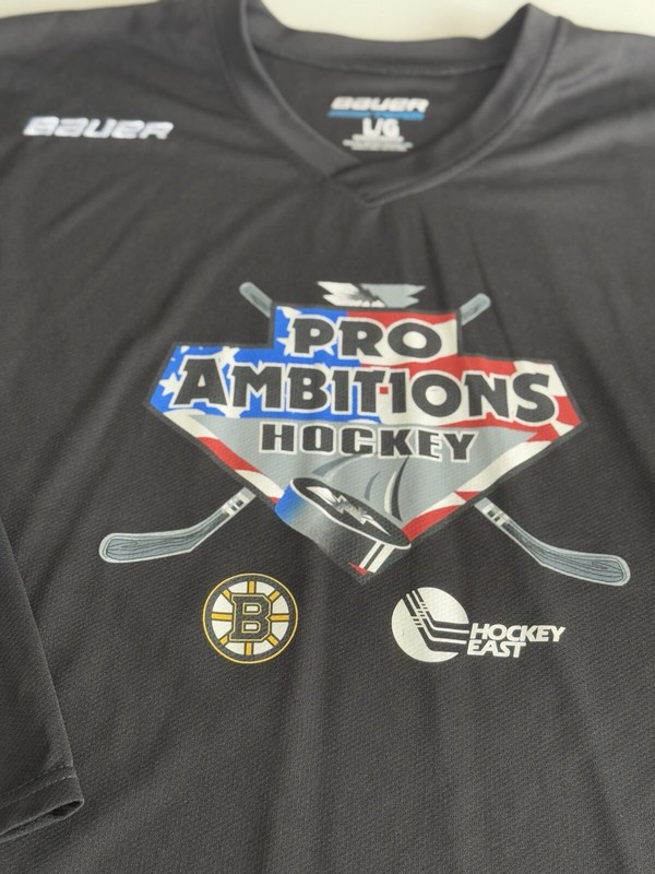 Bauer Team Pro Ambitions Hockey Boston Bruins Long Sleeve Jersey - Black Large gallery