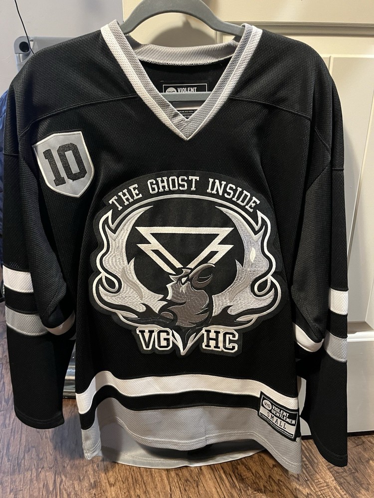 The Ghost Inside Phoenix Black Silver Hockey Jersey TGI X Violent Gentlemen S