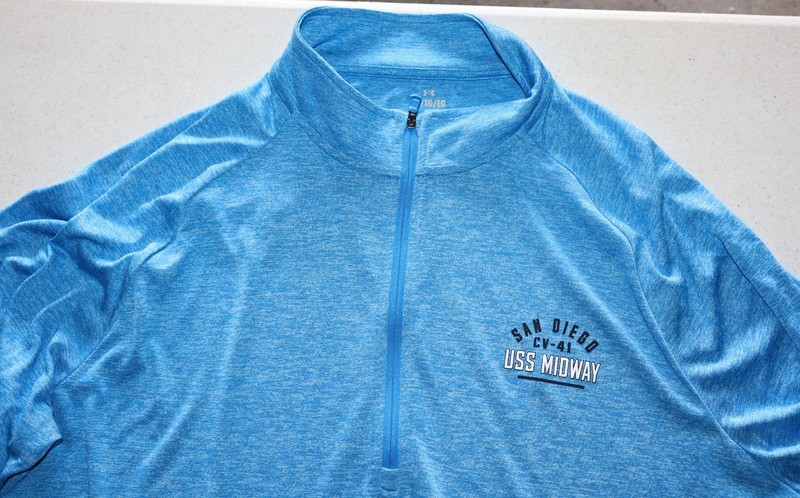 USS Midway CV-41 San Diego Men's 1/4 Zip Pullover Size XL Under Armour gallery