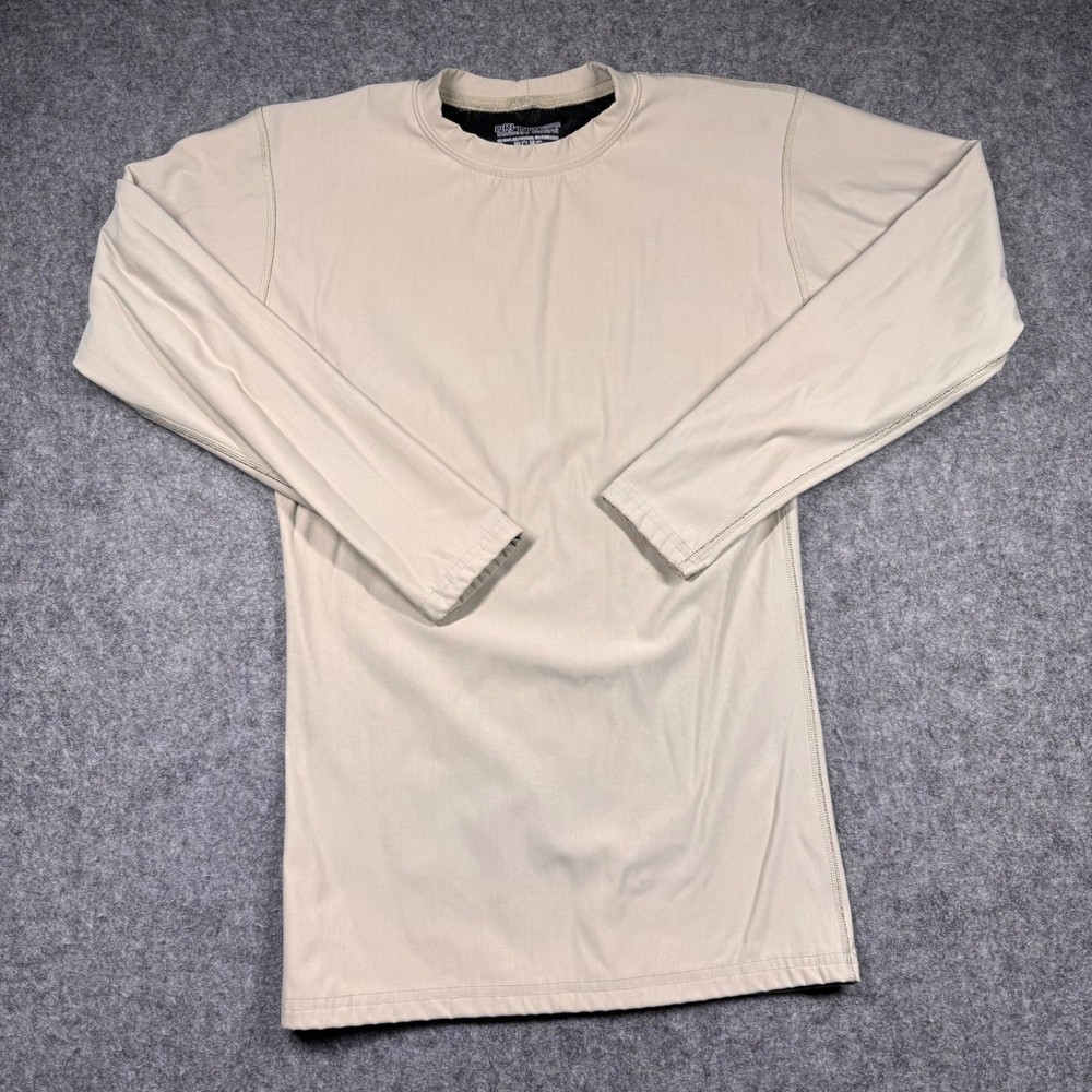 Dri-Duke Mens Tan Long Sleeve Compression Shirt Moisture Control Small RN61263