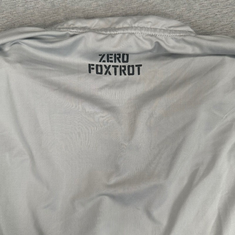 Zero Foxtrot 1/4 Zip Performance Pullover Mens 2XL Gray Spade Skull Logo NEW gallery