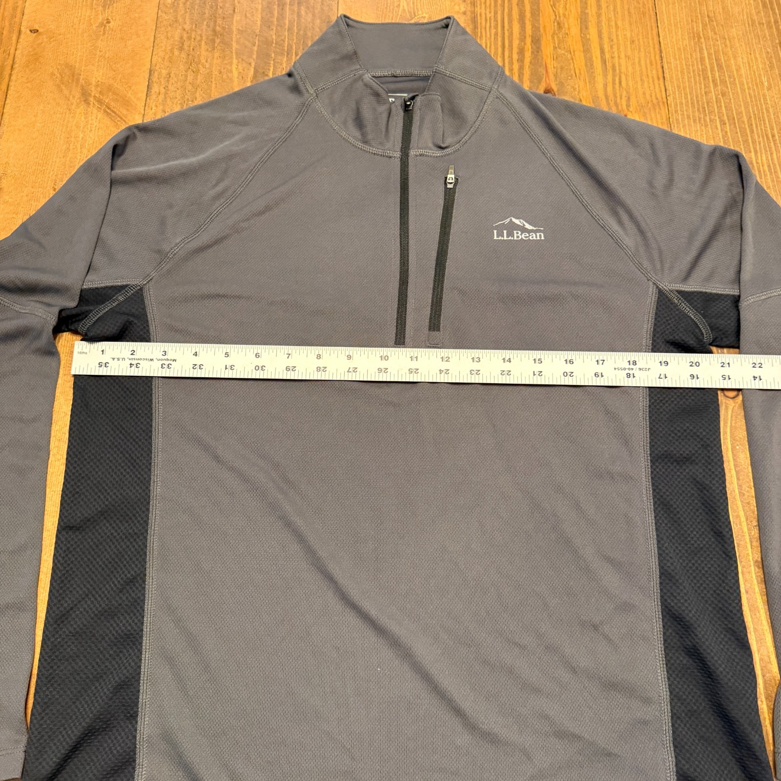 LL Bean Pullover Mens Medium 1/4 Zip Performance Shirt Gray 300501 Outdoor gallery