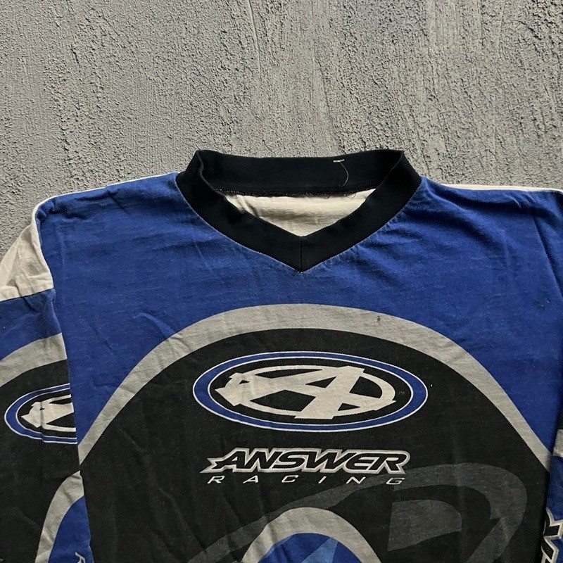 Vintage Answer Racing Jersey XL Blue 1990s Motocross MX BMX gallery