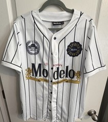 Modelo Baseball Jersey Cerveza Beer Button Short Sleeve Adult Medium