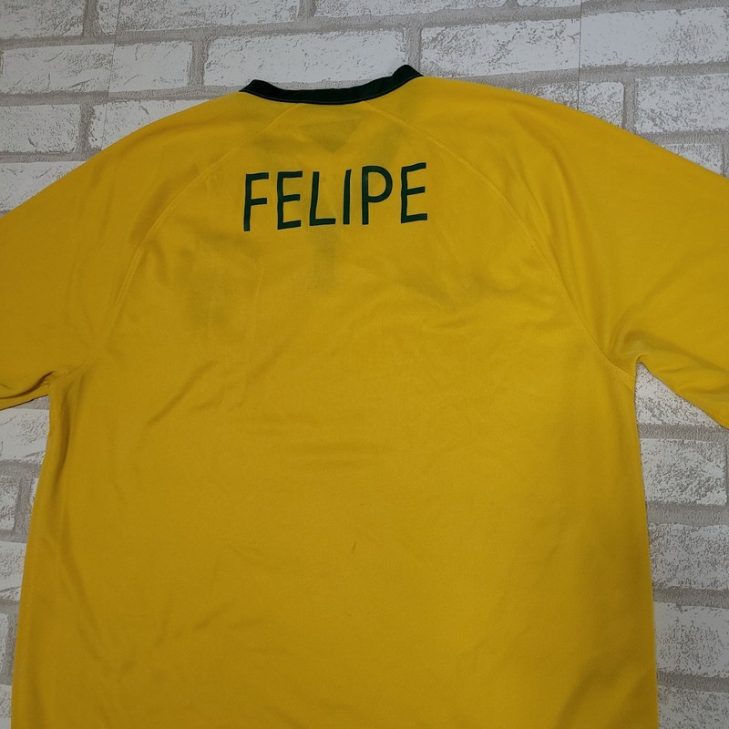 Nike 2014 CBF Brazil National Football Team Felipe Dri Fit Soccer Jersey Mens M gallery