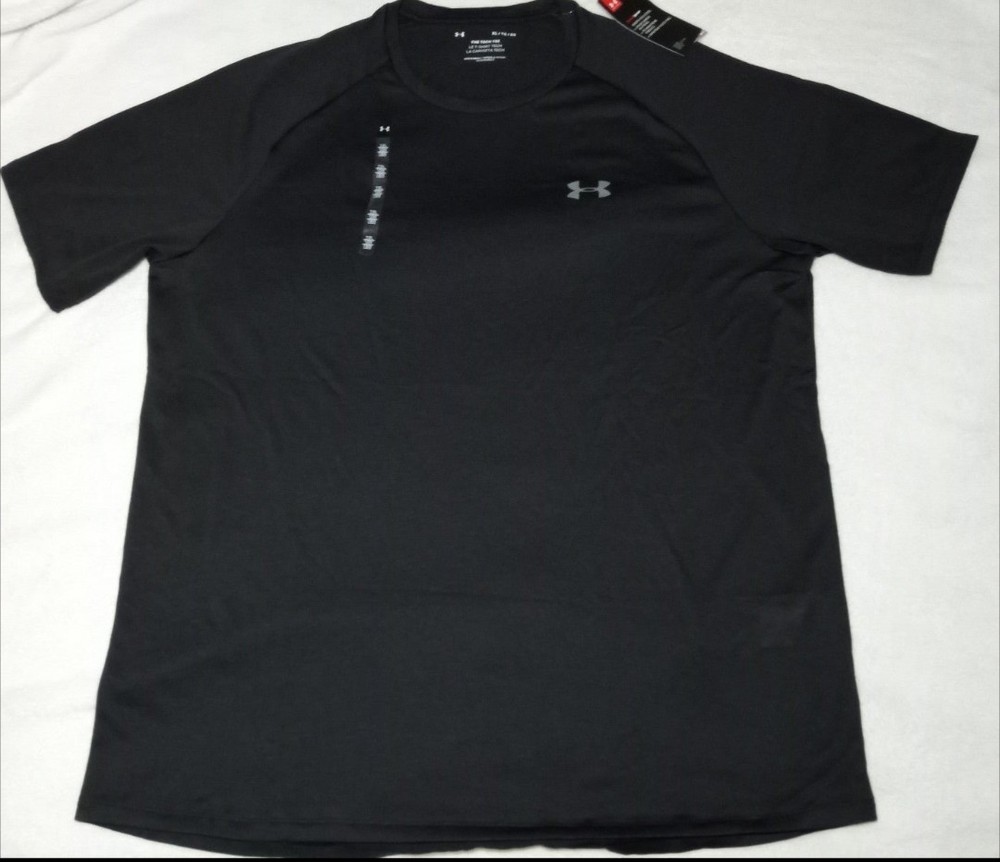 Under Armour Tech Tee Men's Medium Black Short Sleeve Workout Shirt NWT