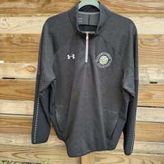 Under Armour ColdGear XL Gray 1/4 Zip Mock Neck Loose Pullover Volleyball