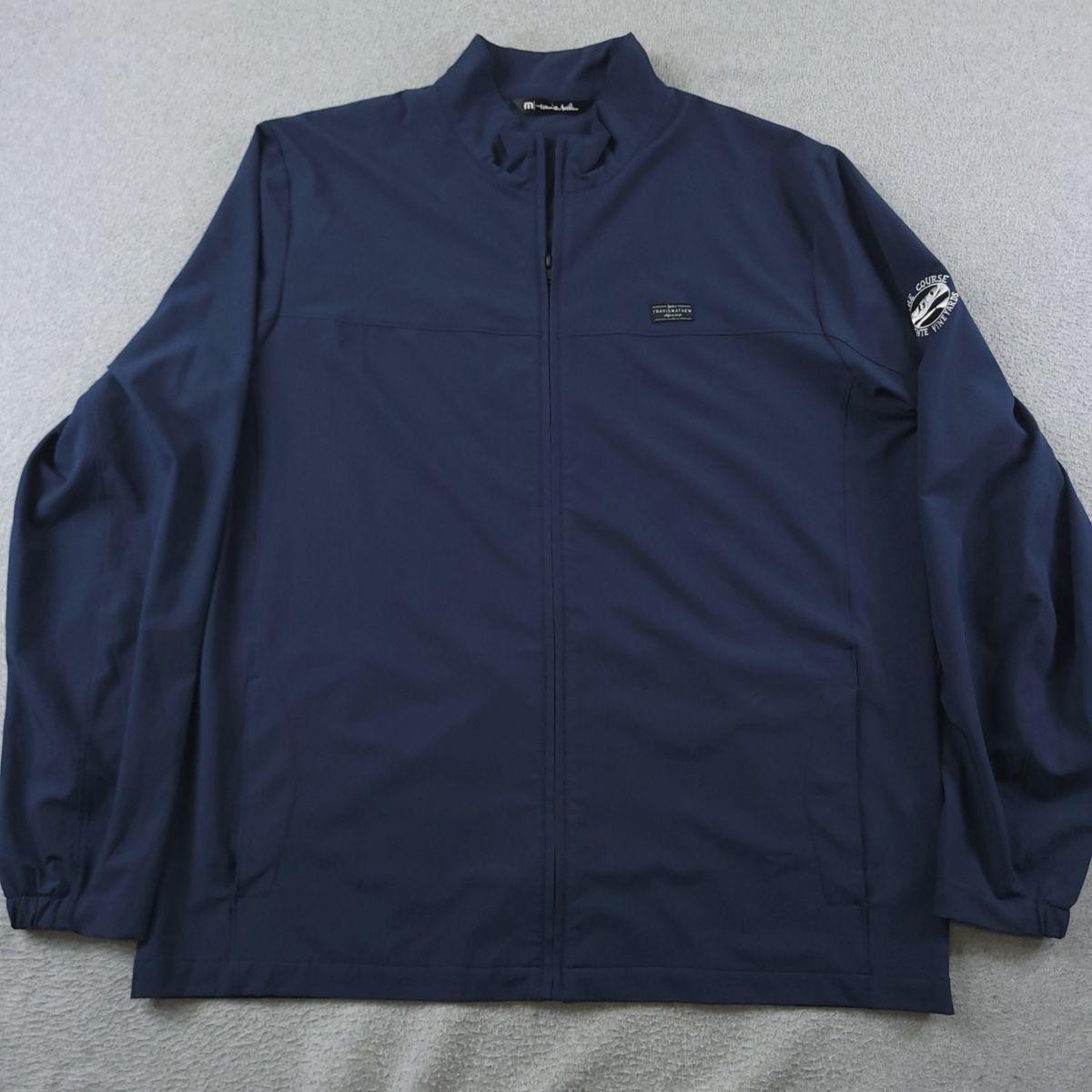 TravisMathew Jacket Mens 2XL Blue Full Zip Golf Stretch Wente Vineyards Logo gallery