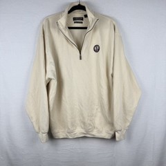 Ahead Authentics Golf Pullover, 1/4 Zip, Cotton, Las Vegas Golf, Size M, Mens