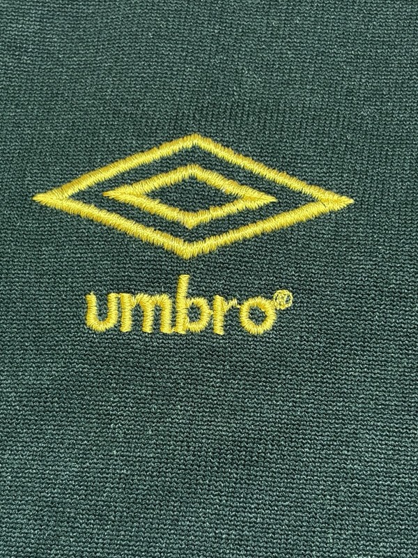 Vintage 90s Umbro Goalkeeper Jersey Adult Large Dark Green Yellow Made in USA gallery