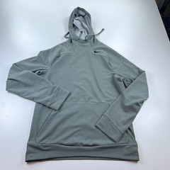 Nike Touch Fleece Hooded Shirt Mens Small Gray Dri Fit Lightweight Stretch