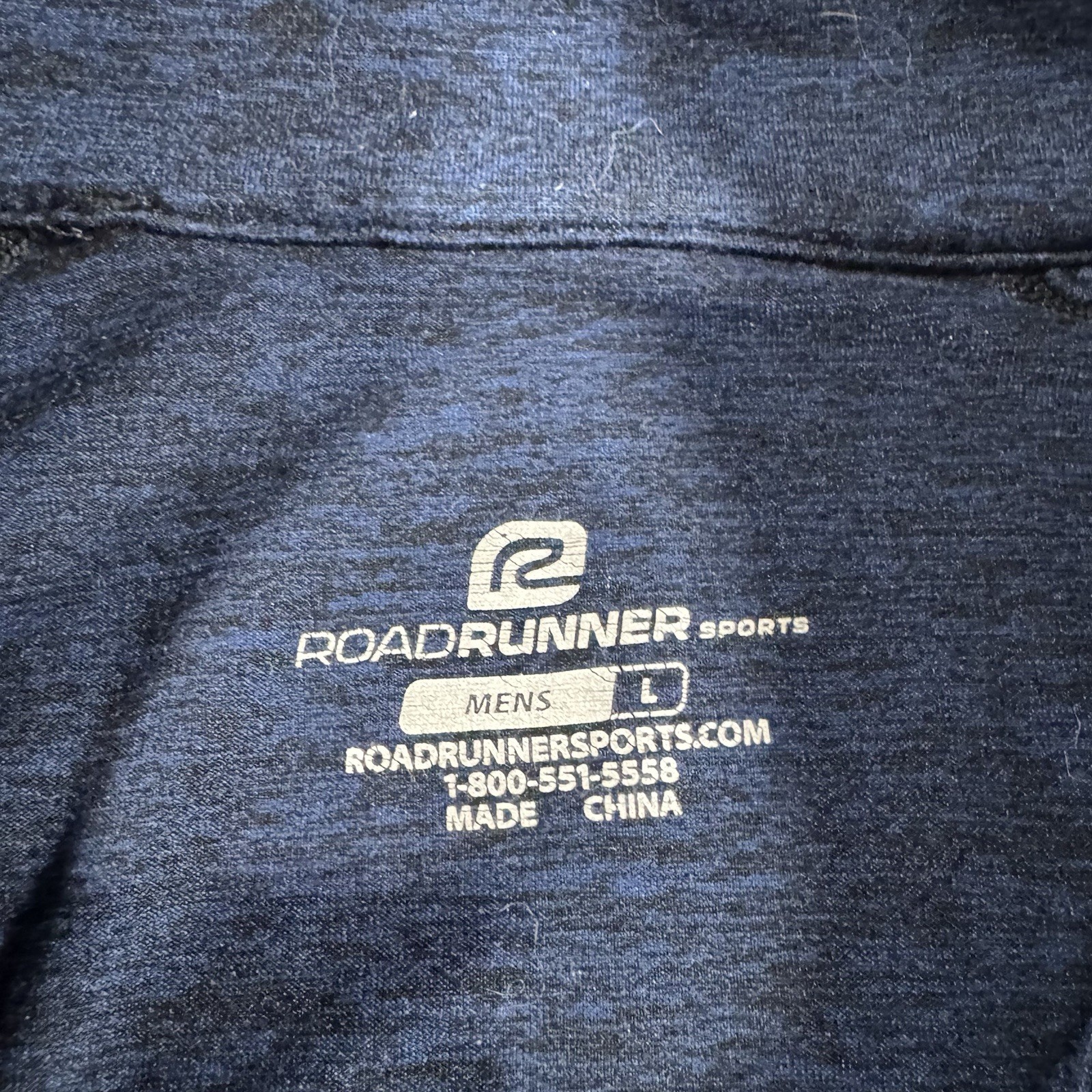 Road Runner Sports Activewear Quarter Zip Pullover Shirt Blue Mens Large L gallery