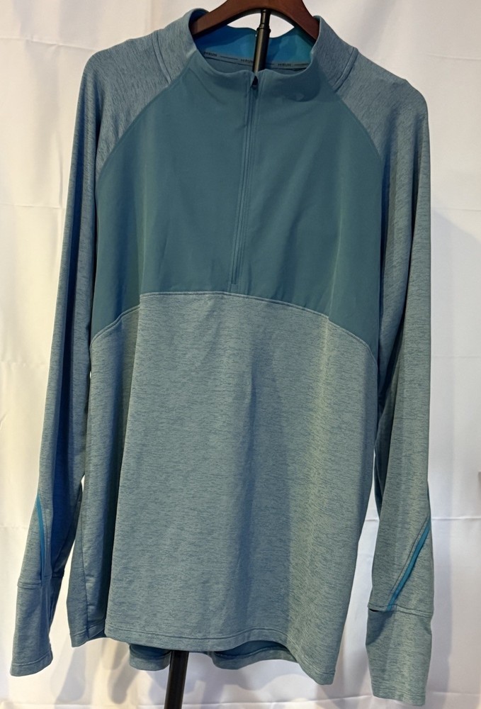 Under Armour ColdGear 1/4 Zip Fitted Pullover 2XL Blue Mock Neck Running Top