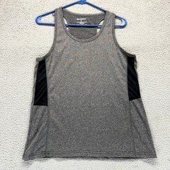 Real Essentials Mens Pullover Sleeveless Stretch Athletic Tank Top Gray Size M