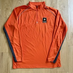US Army Orange 1/4 Zip Performance Pullover – Men Medium – J America Sportswear