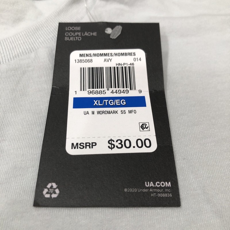 Under Armour Men's Wordmark Short Sleeve T-Shirt Grey XL gallery