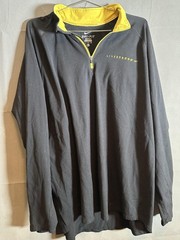 Nike Livestrong Shirt Mens XL Black Yellow Dri-FIT 1/4 Zip Running Top