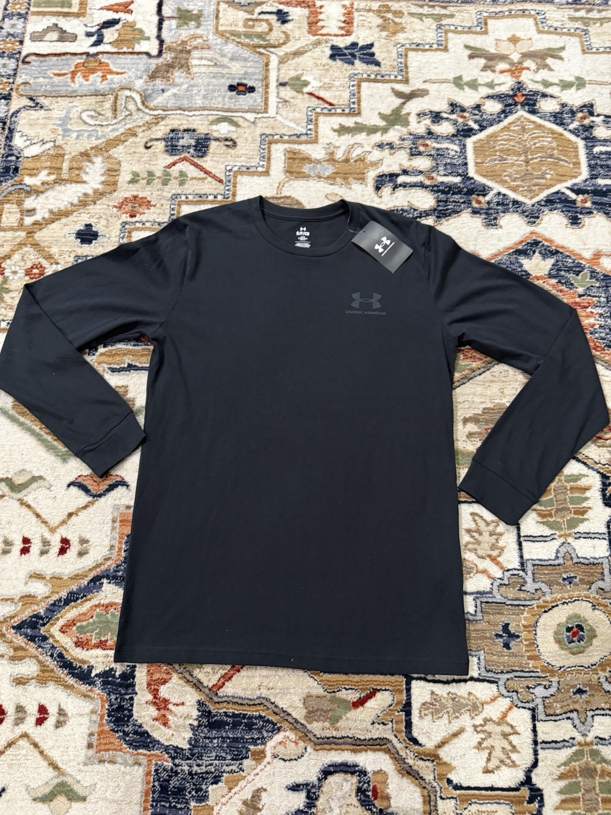 Under Armour Base 4.0 Crew T-Shirt - Black/Pitch Gray, Men’s small gallery