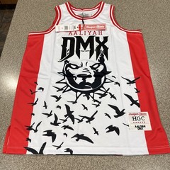 Headgear Classics – AALIYAH x DMX Basketball Jersey, White, Size M, NWT!