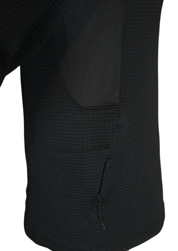 Lululemon MENS Waffle-Knit Half Zip Black (Medium* No tag, see measurements) gallery