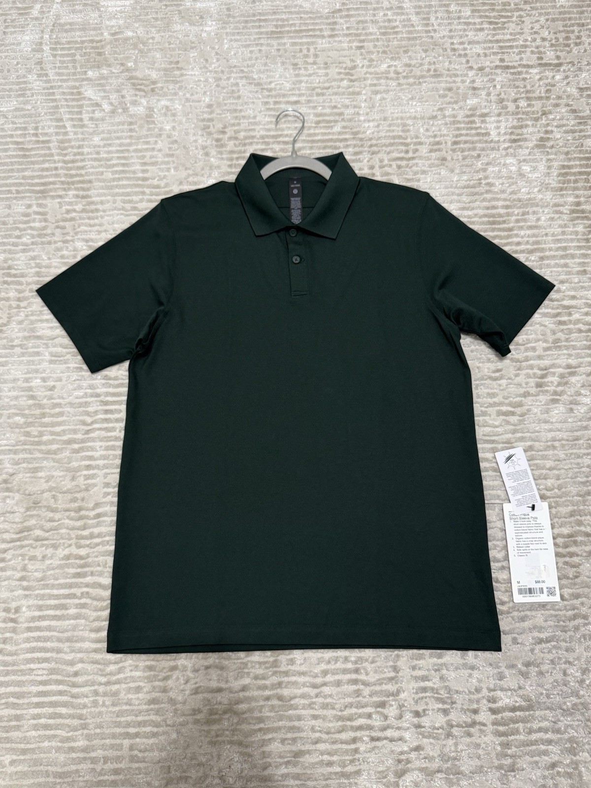 Lululemon Pique Classic Fit Short Sleeve Polo T Shirt Legacy Green - Medium gallery