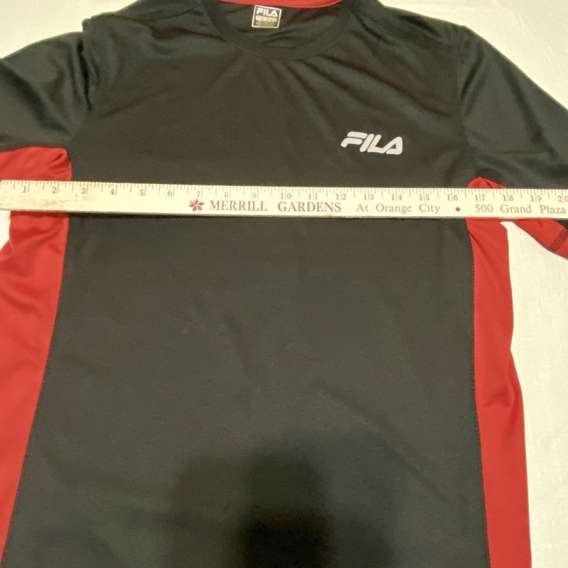 Fila Performance Training Tee shirt black with Red highlights - size Large gallery