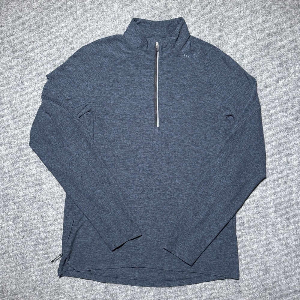 Lululemon Surge Warm 1/2 Zip Men Medium Heather Navy Pullover Stretch Athletic