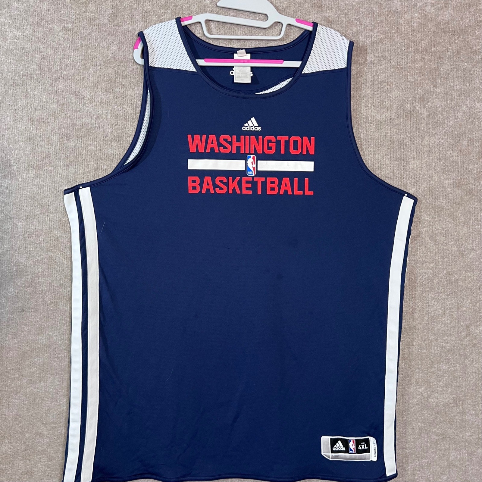Adidas Washington Basketball Tank Top Men 4XLT NBA Practice Jersey Athletic FLAW gallery