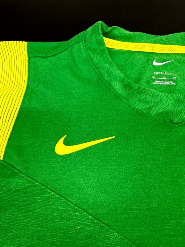 Nike Oregon Ducks On Field Training Shirt Green DJ4906 Men's Sz XL (slim fit) gallery