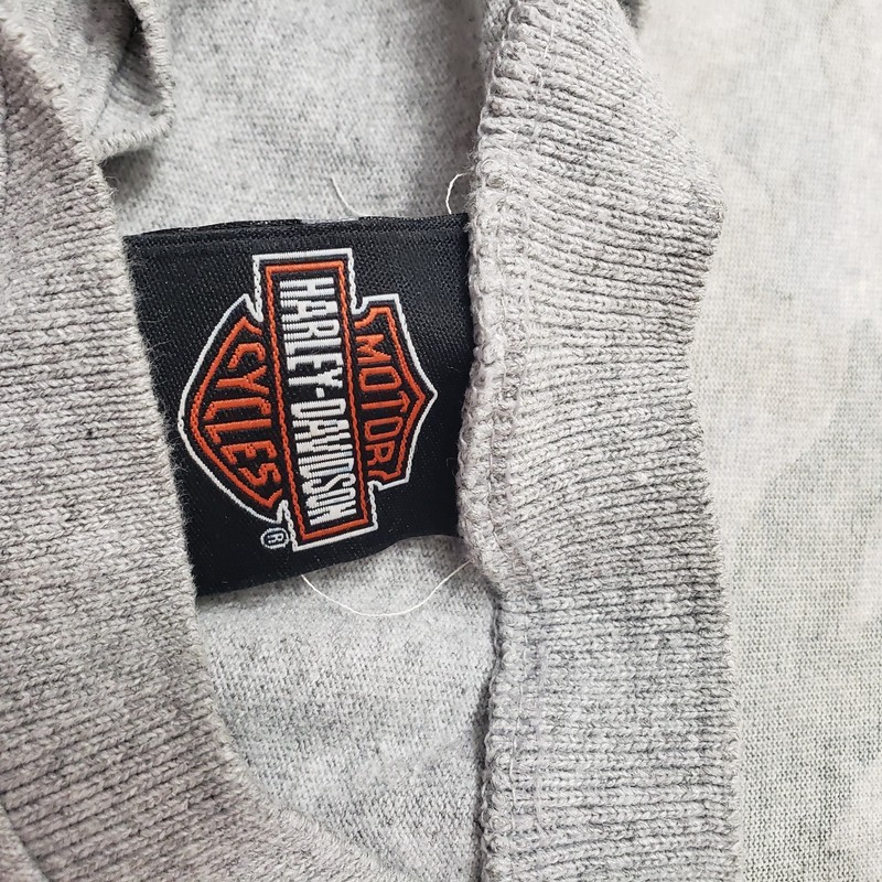 Vintage Harley Davidson Tank Shirt Mens XL Gray Henley Sleeveless Motorcycle gallery