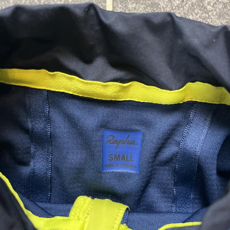 Rapha Super Lightweight Short Sleeve Cycling Jersey Navy Yellow Mens - Small gallery