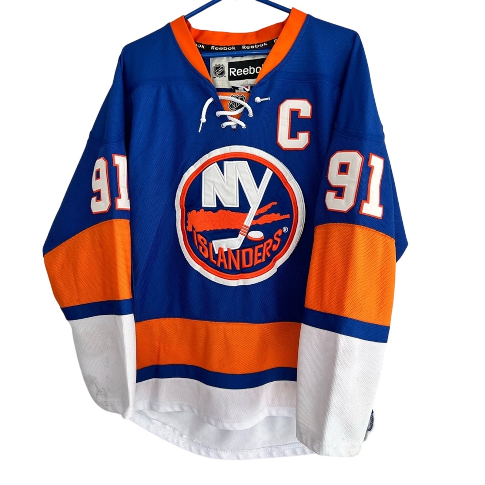New York Islanders Authentic Reebok SEWN NUMBERS Jonathan Tavares Jersey Size 48 gallery