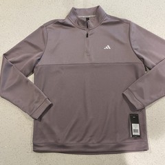 Adidas 1/4 Quarter Zip Textured Pullover Long Sleeve Shirt Sweater Men’s L NWT